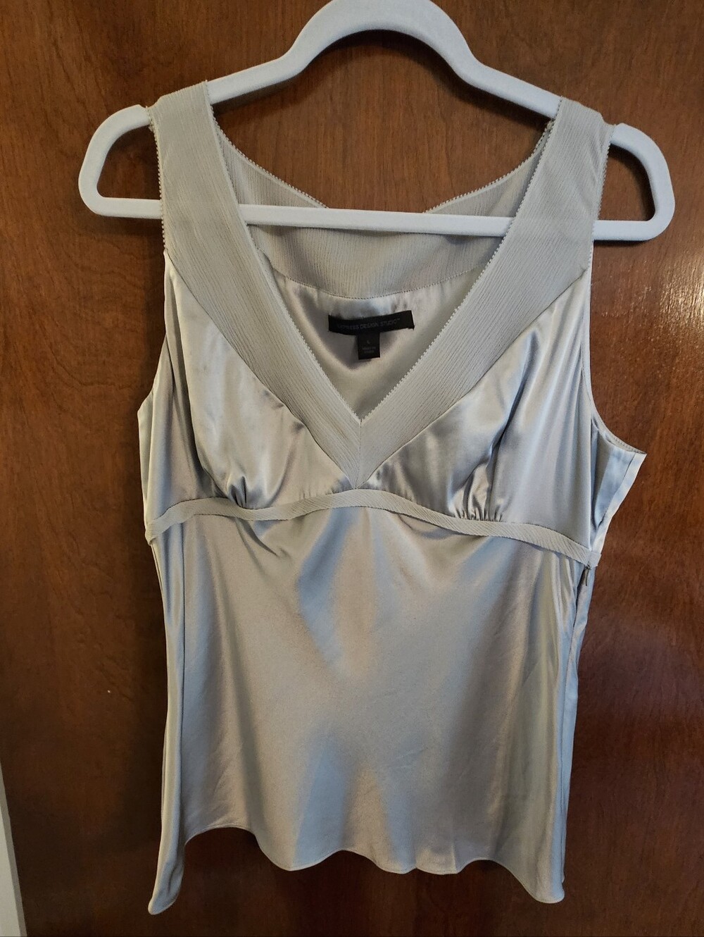EC Vintage Express Silver Silk Large Blouse